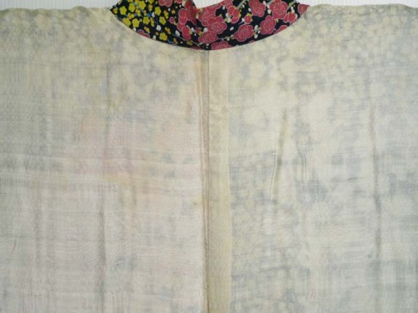 【KIRUKIRU】アンティーク 羽織 大正ロマン 黒地 黄 赤 白 梅の花柄 レトロ 可愛い 着物 和装 着付け kimonoの画像9
