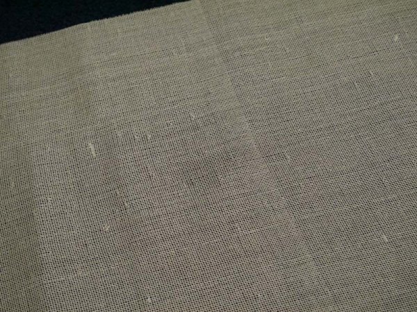 【KIRUKIRU】麻 生地 399×33cm ハギレ ベージュ 無地 反物 古布 古裂 生地 材料 リメイク ハンドメイド 手芸 裁縫の画像7