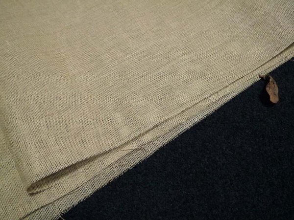 【KIRUKIRU】麻 生地 399×33cm ハギレ ベージュ 無地 反物 古布 古裂 生地 材料 リメイク ハンドメイド 手芸 裁縫の画像5