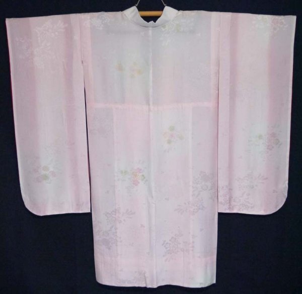 [KIRUKIRU] beautiful goods long-sleeved kimono kimono + long kimono-like garment 2 point set length 157cm silk red ground retro pattern classic pattern flowers of four seasons . place car .. Japanese clothes dressing . clothes coming-of-age ceremony 