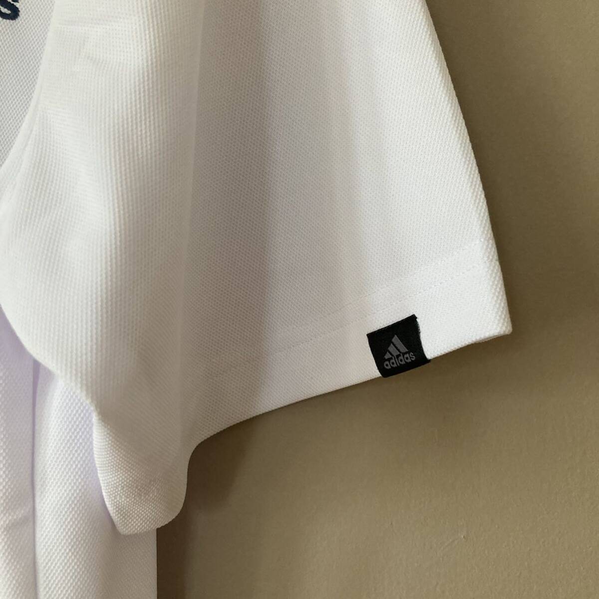 新品 adidas半袖ポロシャツ ADIDAS 半袖 GOLF ゴルフウェア ホワイト系 XL xo