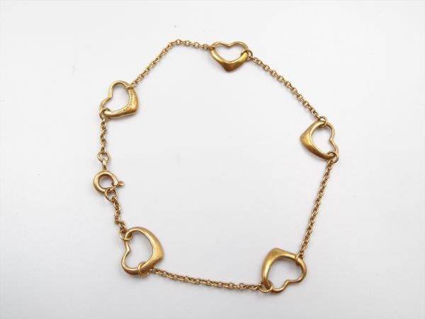 【2024】三越のお歳暮・冬ギフト TIFFANY&Co. 17801Dg ティファニー 3.7g チェーン18cm ハート10mm 750 ブレスレット オープンハート ブレスレット