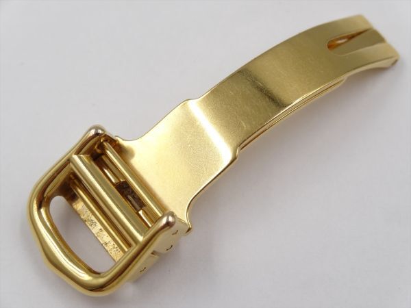 11 Cartier カルティエ 純正 尾錠 Dバックル ゴールド 12mm用 レディース腕時計用の画像1