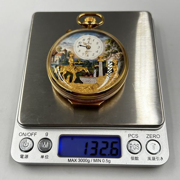  высшее редкий Reuge Music дракон ju750 18K 132.6g чистое золото карманные часы из .. музыкальная шкатулка Vintage античный No19 первоклассный товар амариллис 
