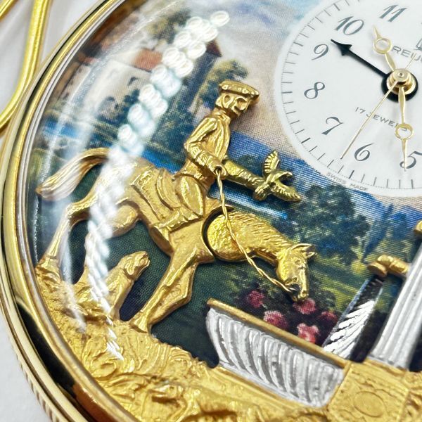  высшее редкий Reuge Music дракон ju750 18K 132.6g чистое золото карманные часы из .. музыкальная шкатулка Vintage античный No19 первоклассный товар амариллис 