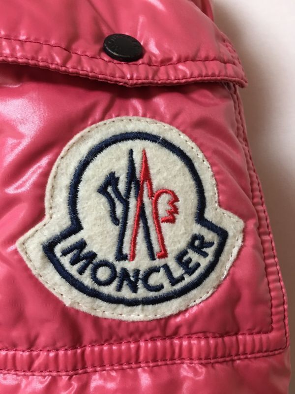 MONCLER モンクレール レディース ダウンジャケット ピンク ワッペン大きめ 0の画像4