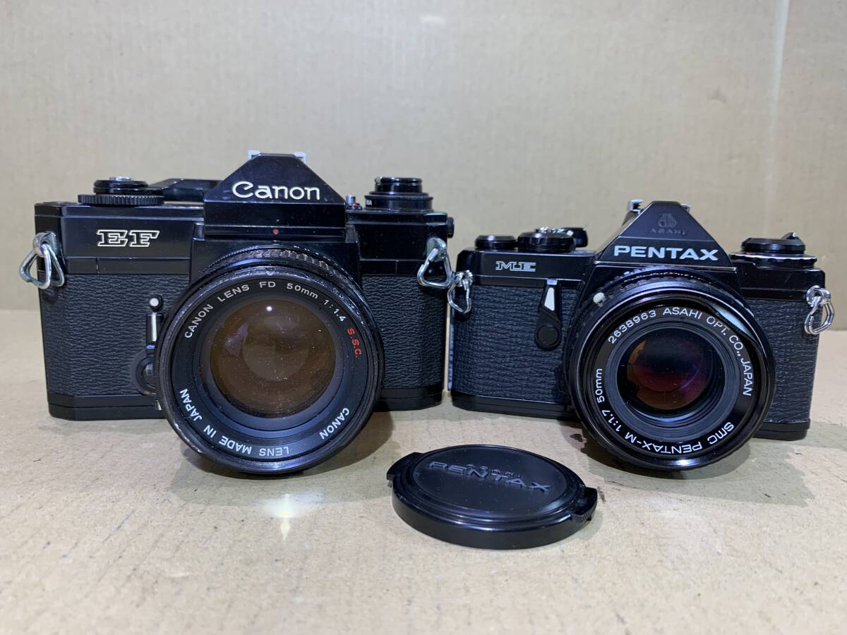 Canon AV-1/AL-1/EF/PENTAX ME/Minolta XE/X-7/RICOH/Petri/フィルムカメラ レンズ 大量 動作未確認 まとめて ジャンク セット まとめ (585の画像4