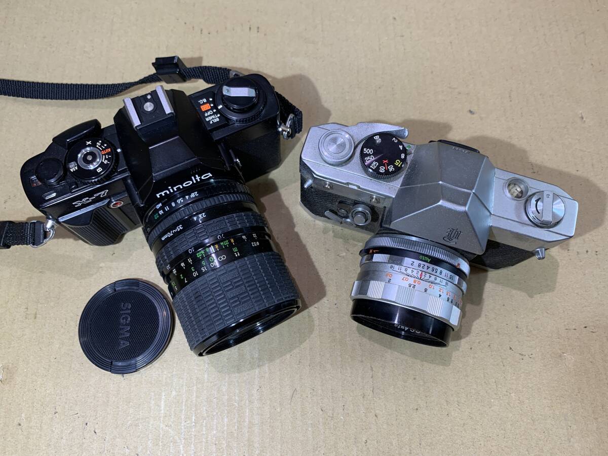 Canon AV-1/AL-1/EF/PENTAX ME/Minolta XE/X-7/RICOH/Petri/フィルムカメラ レンズ 大量 動作未確認 まとめて ジャンク セット まとめ (585の画像9