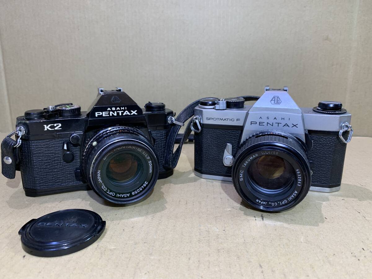 PENTAX K2/SPF/Canon FTb/YASHICA J-3/MINOLTA XE/OLYMPUS OM-2/カメラ レンズ 動作未確認 まとめて ジャンク セット まとめ (586)_画像8