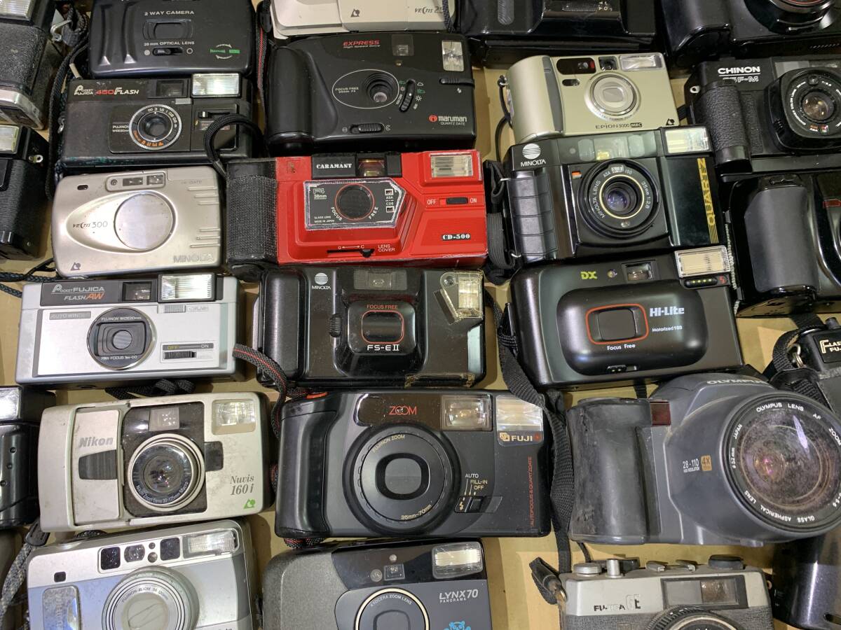 【大量】Canon/MINOLTA/KONICA/FUJICA/CHINON/OLYMPUS/コンパクトカメラ 動作未確認 まとめて ジャンク セット まとめ (587)の画像5