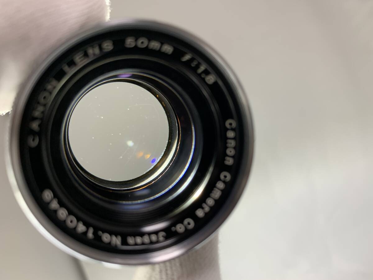 【シャッターOK/外観綺麗】キャノン Canon バルナック型 レンジファインダーカメラ 型番不明 Canon LENS 50mm F1.8 セット 現状品 (592)の画像9