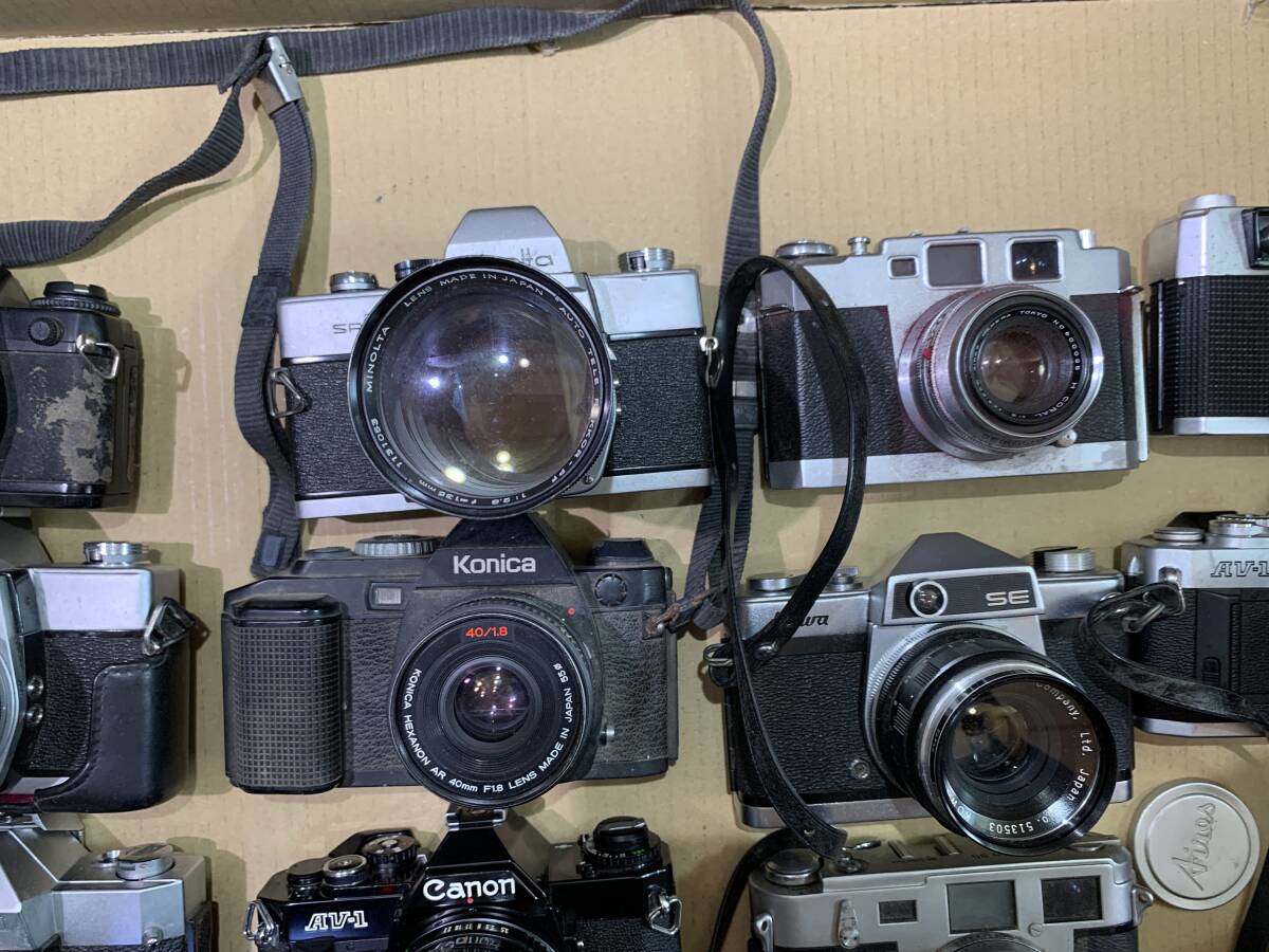 CONTAX RTS/MINOLTA SRT101/Canon/YASHICA/KONICA/KOWA/OLYMPUS/Aires/大量 フィルムカメラ レンズ まとめて ジャンク セット まとめ (610)の画像4