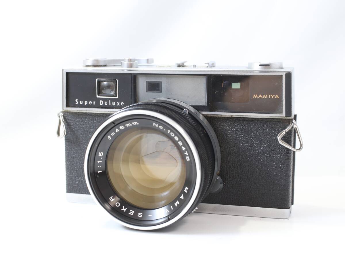 マミヤ MAMIYA Super Deluxe MAMIYA-SEKOR 48mm F1.5 カメラ シャッターOK 現状品 (511)