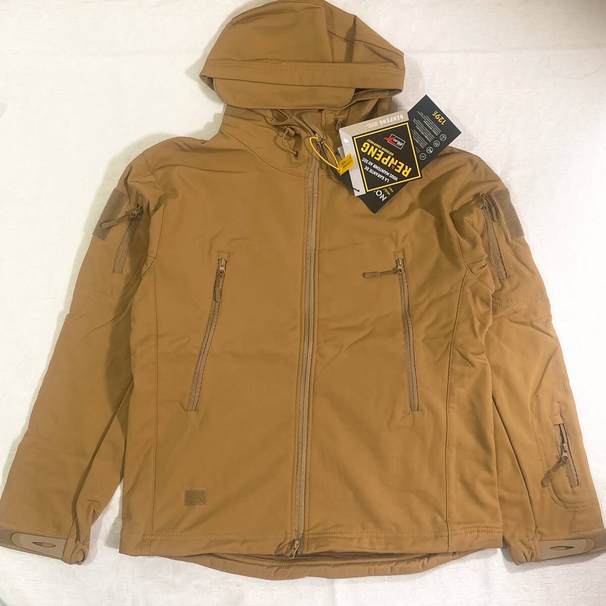  new goods 37 waterproof waterproof soft shell Army jacket Sand khaki M