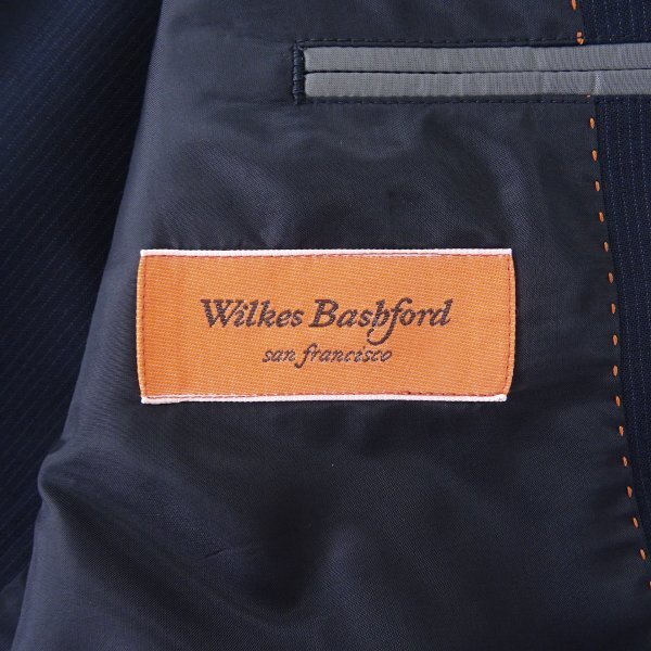 新品 ウィルクスバシュフォード 春夏 ウォッシャブル 2パンツ スーツ AB4(やや幅広S) 紺 【J47995】 Wilkes Bashford セットアップ メンズの画像10