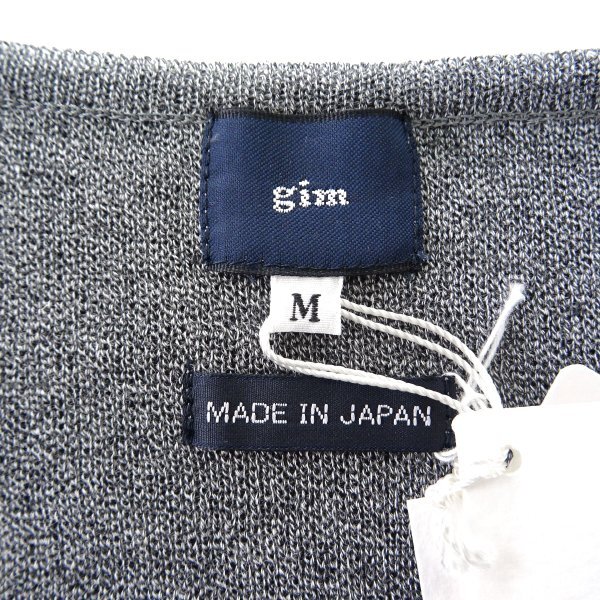  новый товар gim Jim сделано в Японии 12G milano ребра вязаный лучший L пепел [I53677] мужской весна лето жилет талия пальто хлопок высокий мера 