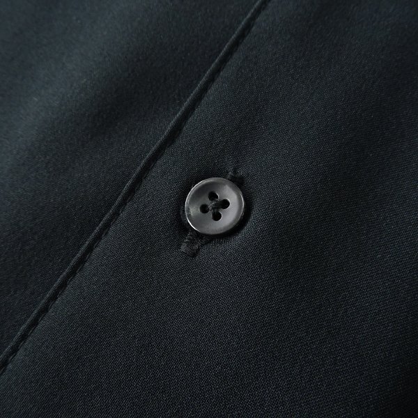 新品 イネドオム ストレッチ スタンドカラー シャツ XL 黒 【I50202】 INED HOMME メンズ オーバーサイズ カジュアルの画像5