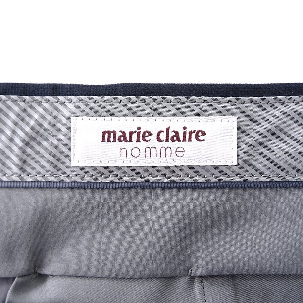 新品 マリクレールオム 春夏 ウールライク コンフォート スラックス 91(XL以上) 紺 【P30094】 marie claire homme パンツ メンズの画像8