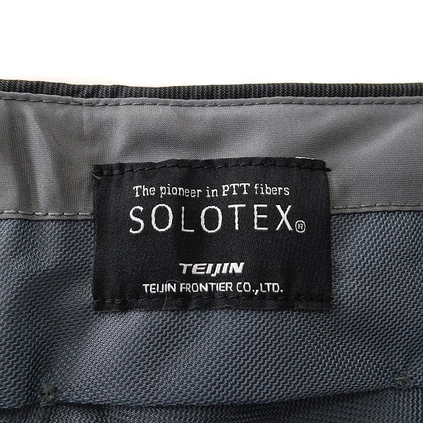 新品 スーツカンパニー 耐久 折目 SOLOTEX ストレッチ リネン混 パンツ 3L 黒灰 【P25617】 WE SUIT YOU 洗濯可 スラックス ストライプ_画像9