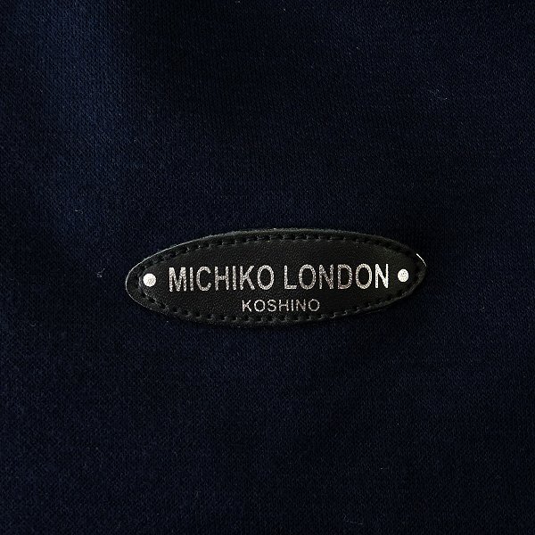  новый товар Michiko London весна осень тренировочный половина Zip футболка L темно-синий [ML9W-R351_NA] MICHIKO LONDON KOSHINO мужской Logo нашивка 