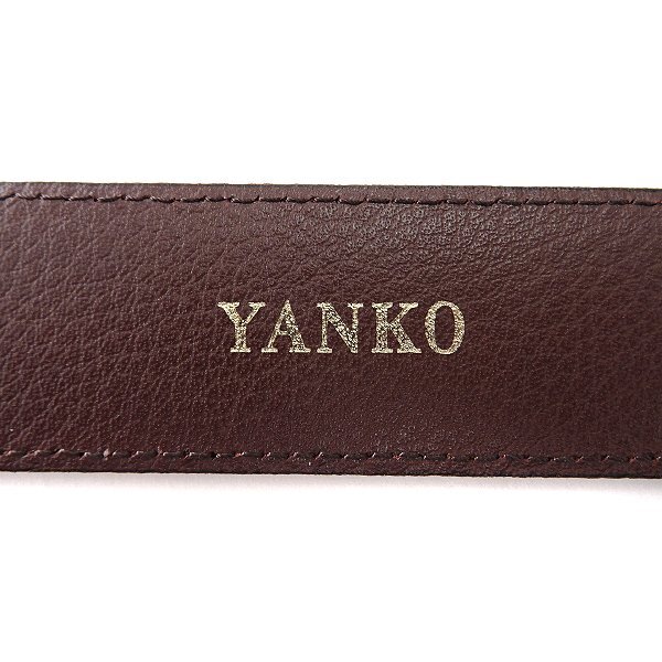 新品 YANKO ヤンコ スペイン製 老舗 牛革 スエード レザー ベルト 75/30 茶 【K23406】 メンズ 本革 ヌバック 天然皮革の画像8