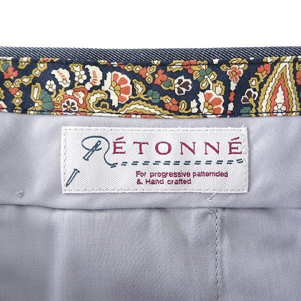  new goods ETONNEe tone stretch Denim slacks SS light navy blue [P23361] universal Language pants spring summer men's tapered 
