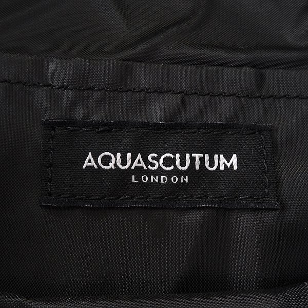 新品 アクアスキュータム GOLF 撥水 ロゴ刺繍 キャンバス スクエア カート ポーチ 白 【K22496】 Aquascutum LONDON バッグ ゴルフの画像7