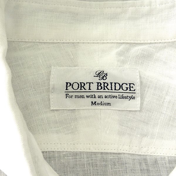 新品 ポートブリッジ 盛夏 カッタウェイ リネン シャンブレー シャツ XL 白 【BPE144_10】 PORT BRIDGE 春夏 メンズ サマー リゾートの画像8