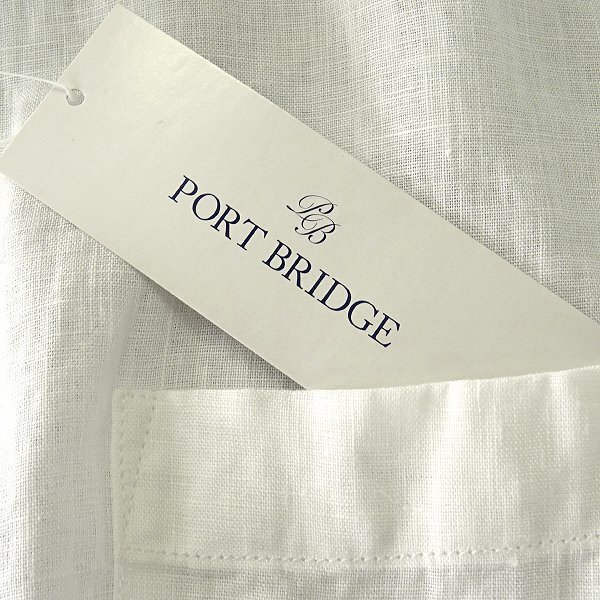 新品 ポートブリッジ 盛夏 カッタウェイ リネン シャンブレー シャツ L 白 【BPE144_10】 PORT BRIDGE 春夏 メンズ サマー リゾートの画像7