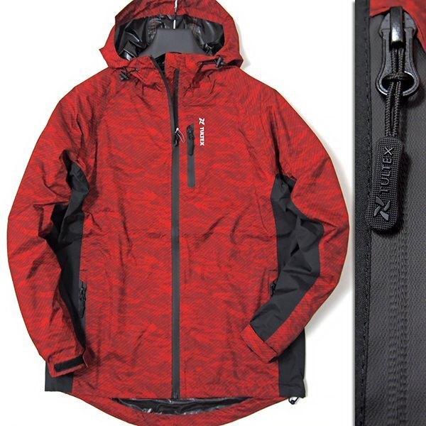  new goods taru Tec s waterproof . manner weather Cross hood blouson LL red black [2-3134_109] TULTEX men's waterproof water-repellent reflector stretch 