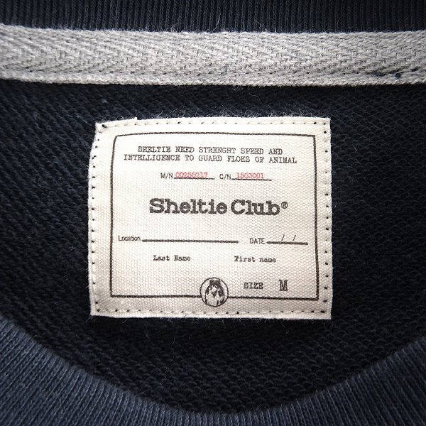  new goods shell tea Club 24SS reverse side wool sweat pull over Parker M navy blue [SH1441106_79] Sheltie Club men's cotton 