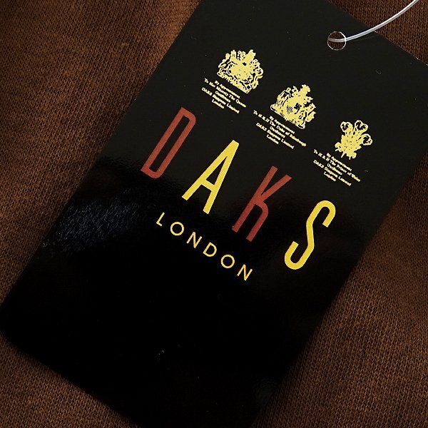 新品 2万 ダックス 日本製 ライト スウェット トレーナー パンツ セットアップ L 茶 【J53789】 DAKS LONDON スムース ジャージー ロゴの画像9