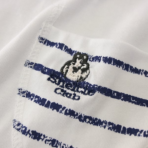  новый товар ракушка чай Club 24SS окантовка карман футболка с длинным рукавом M белый [SH1441109_7] весна лето Sheltie Club вырез лодочкой long T cut and sewn 