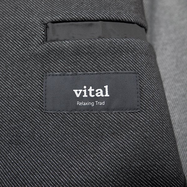 新品 vital ムッシュニコル 金ボタン ストレッチ デニム ジャケット 44 (S) 黒 【J42006】 NICOLE 春夏 メンズ ブレザー ジャージーの画像9