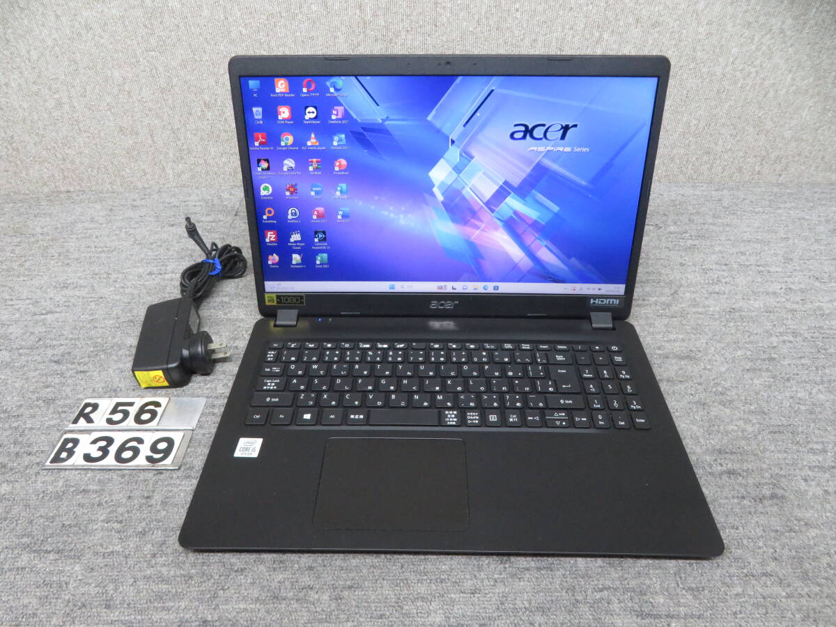 秒速起動Core i5 第10世代8CPU / 8GB / 暴速SSD 512GB◆Office付◆ACER ASPIRE A315 ◆カメラ◆15.6型◆Windows11◆テンキー◆中古美品の画像1