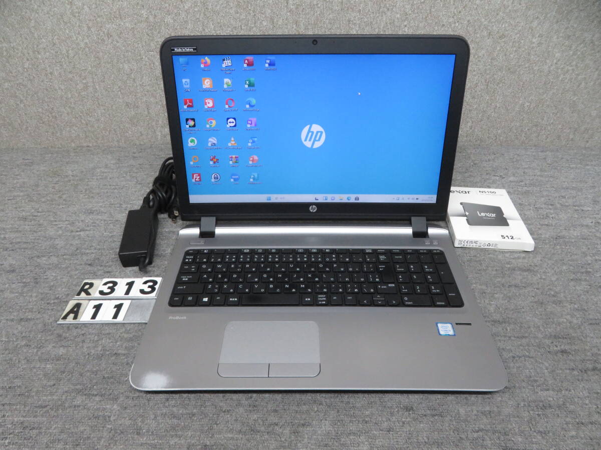 PC HP PROBOOK 450 G3◆秒速起Core i5第6世代/ 8GB /新品・爆速SSD 512GB◆ 15.6型◆Windows11◆Office付◆カメラ◆テンキー◆値下げの画像1