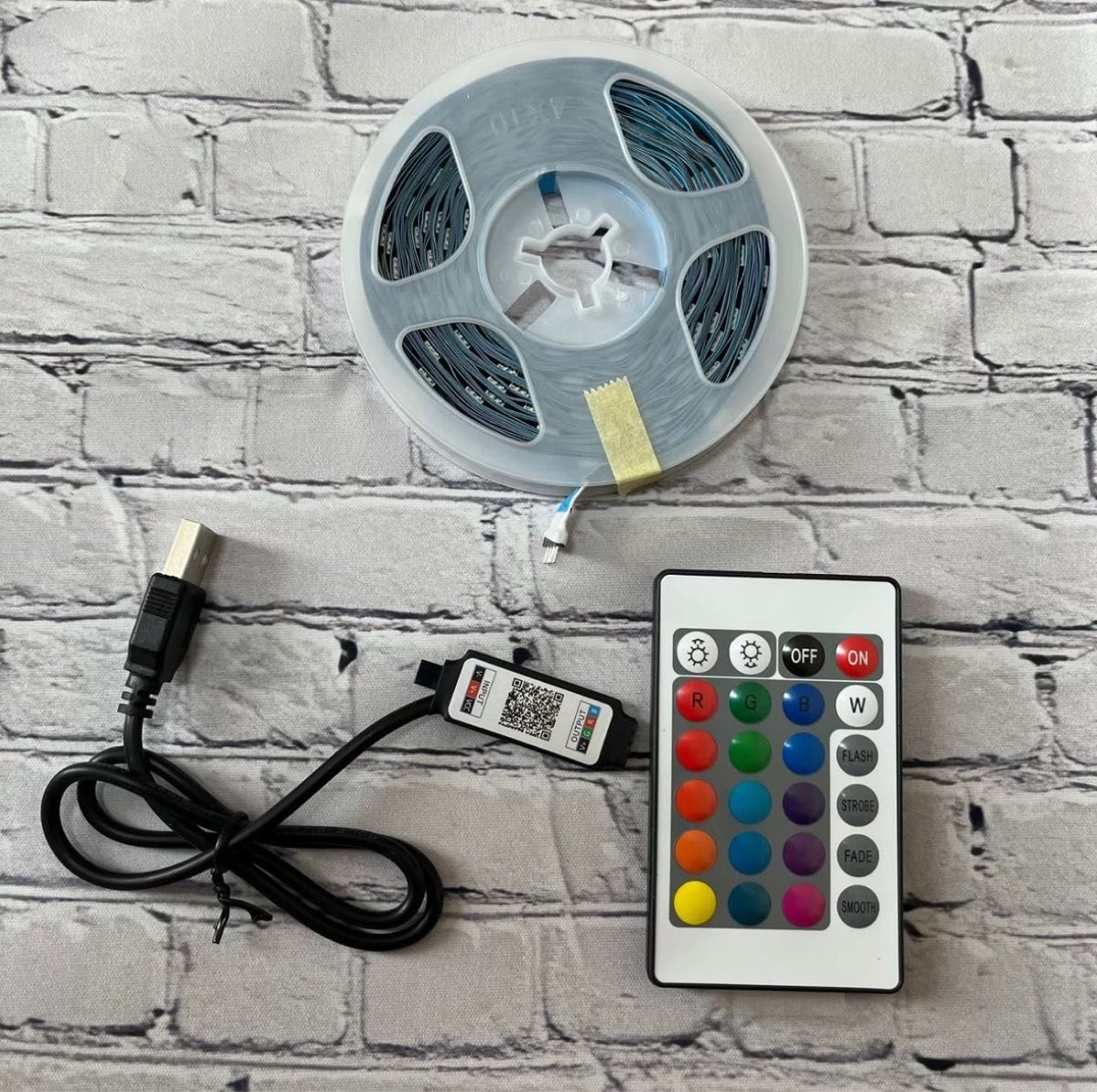 LED テープライト ライト 10m 照明 リモコン付き USB カット可 イルミネーション フットランプ 車内 装飾 インテリア
