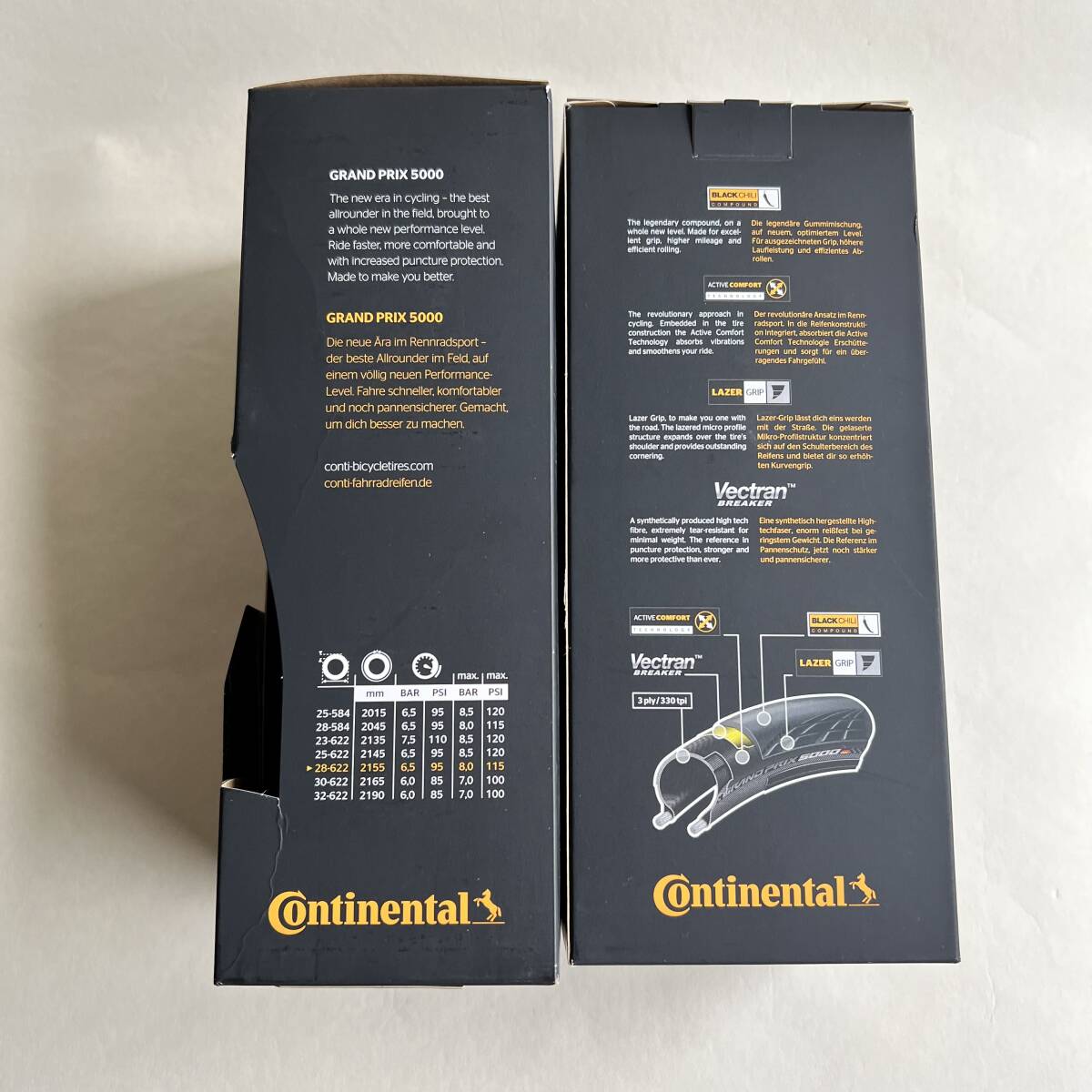  Continental(コンチネンタル) GRAND PRIX 5000 ロードタイヤ（クリンチャー）700×28C ２本セット 新品 即納 送料無料 