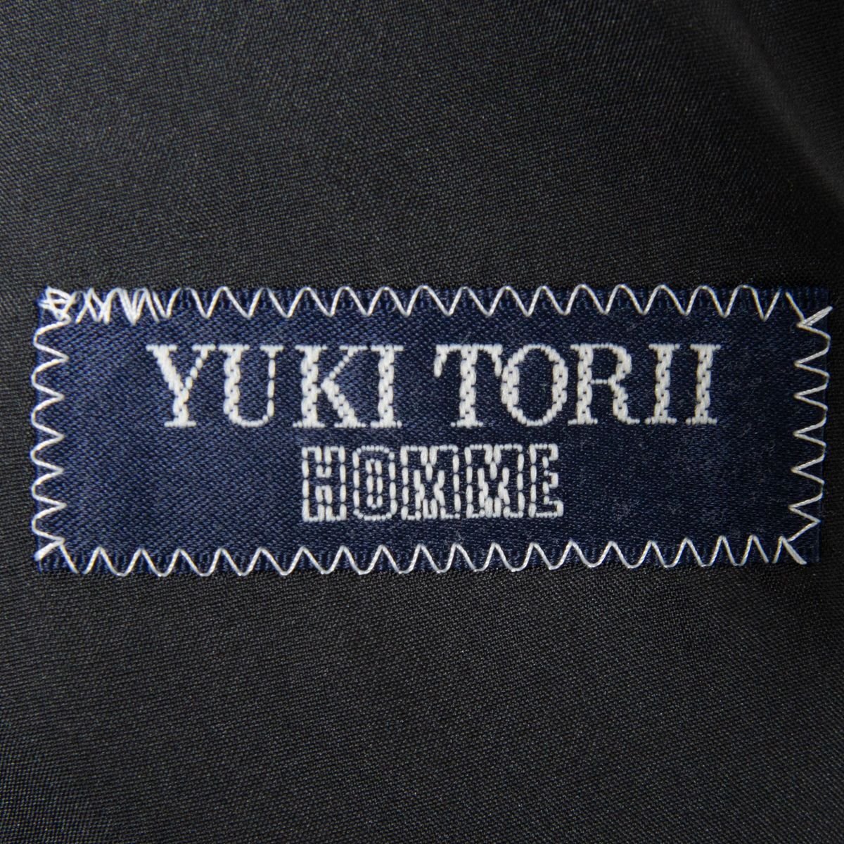 YUKI TORII HOMME ユキトリイ オム AB4 スーツ セットアップ 上下セット シングル 背抜き ストライプ 黒/ブラック メンズ 紳士 フォーマルの画像7