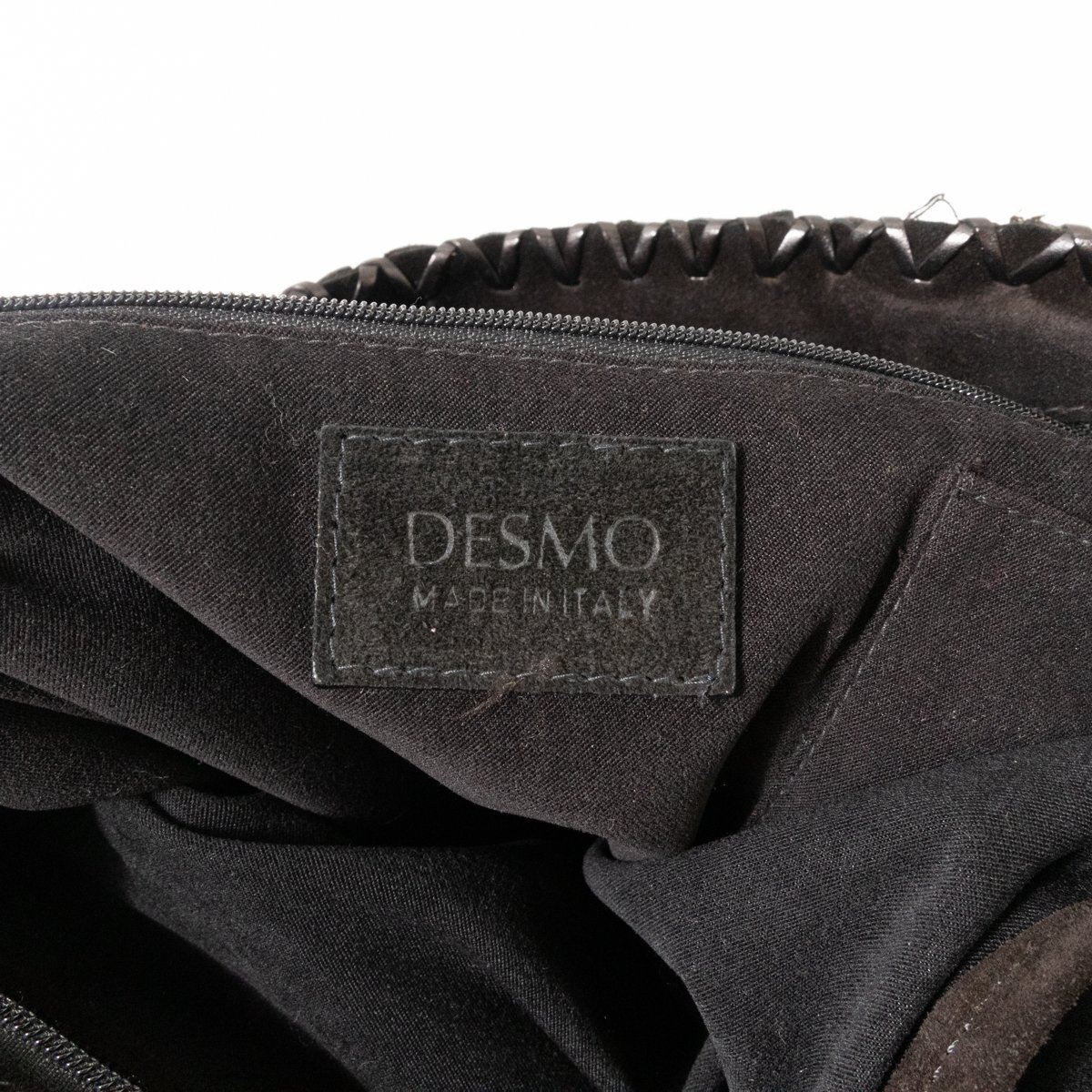 DESMO デズモ クレイジーパターン 切り替え レザー 本革 ハラコ 型押し スエード トートバッグ イタリア製 レディース 婦人 女性_画像8