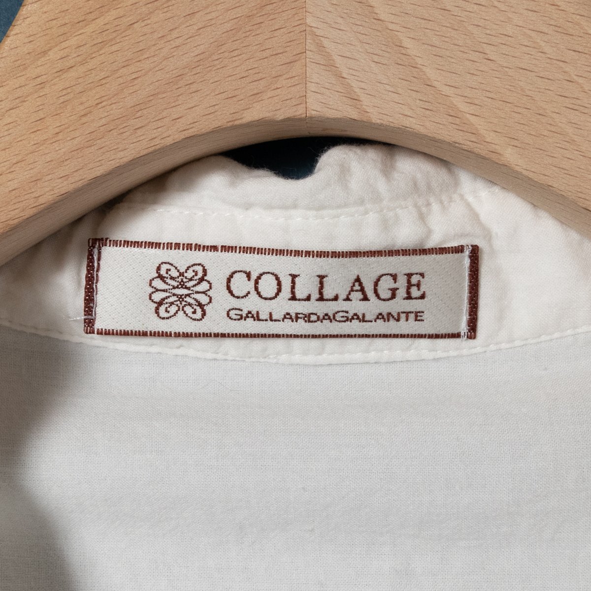 COLLAGE GALLARDAGALANTE コラージュ ガリャルダガランテ 白 ホワイト 裾スカラップ刺繍シャツ チュニックプルオーバー Mサイズ インド綿の画像2