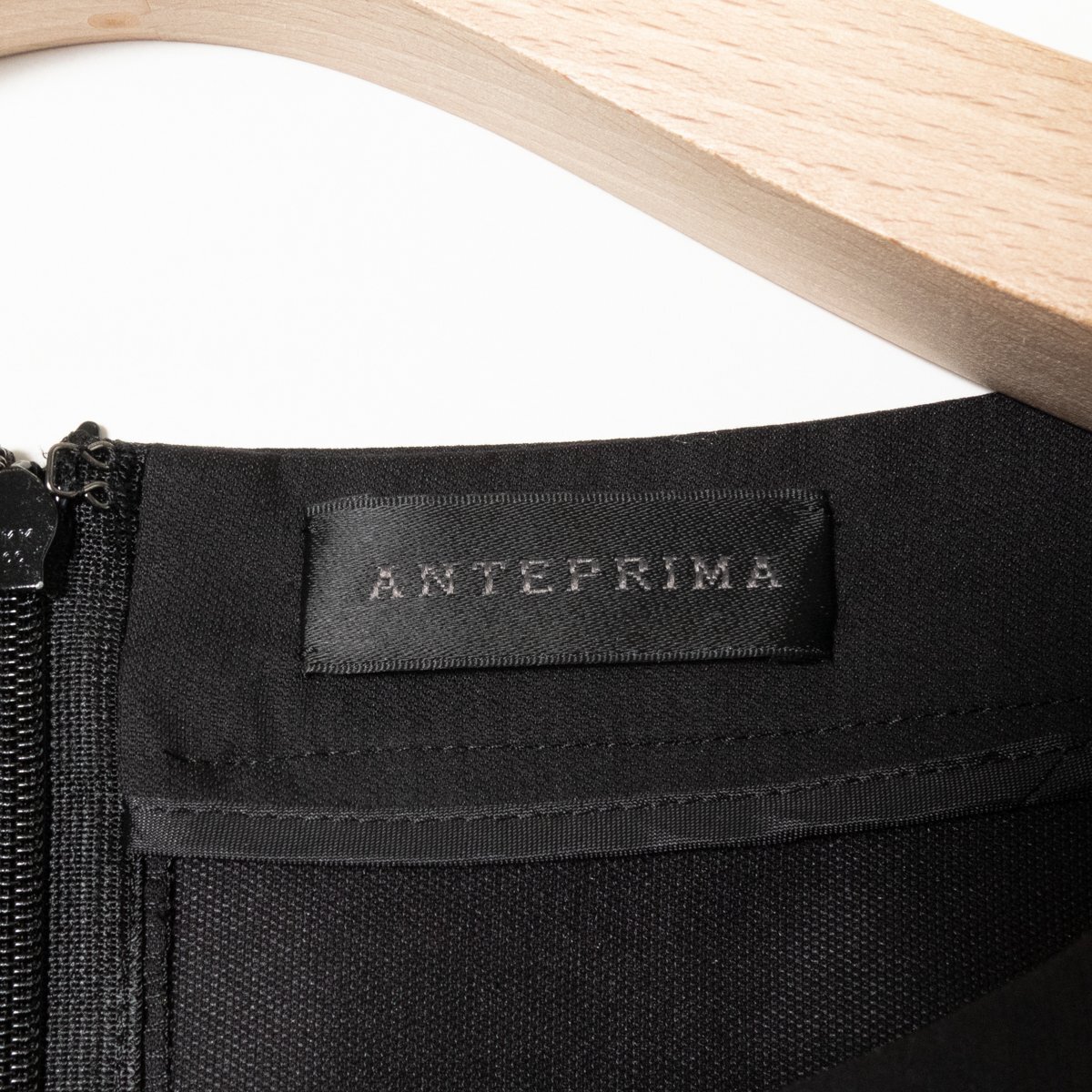 ANTEPRIMA アンテプリマ 半袖 ワンピース 無地 ゆったり 38 綿 コットン ブラック 黒 綺麗め カジュアル 春夏の画像2