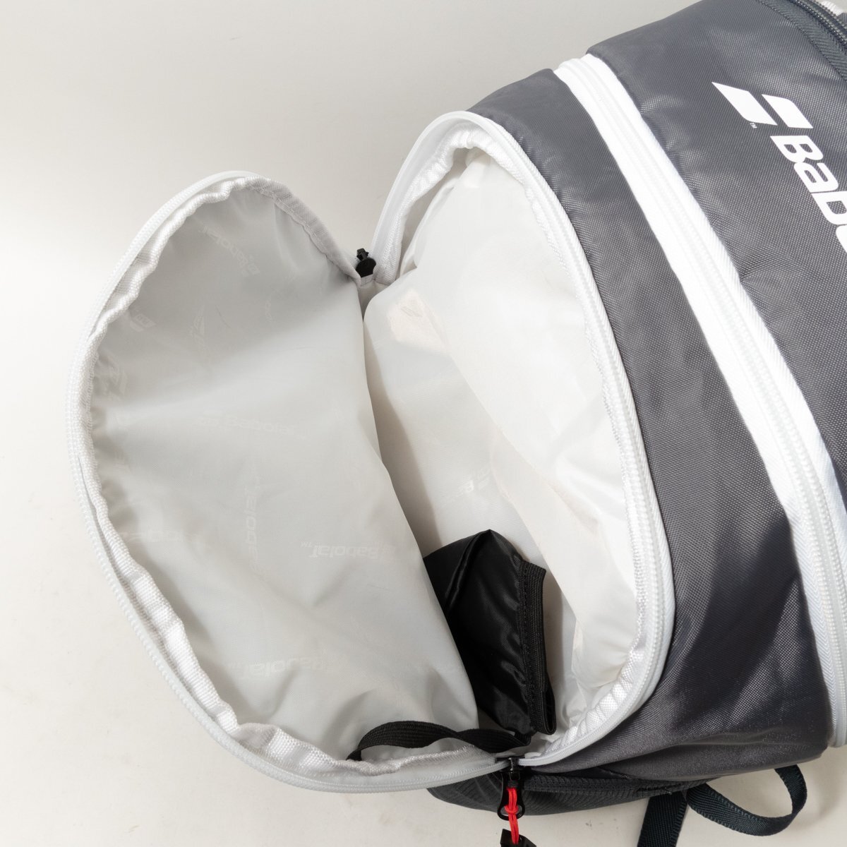 Babolat バボラ テニスバッグ バックパック ダークグレー ホワイト ナイロン ユニセックス 男女兼用 スポーツバッグ 収納多数 bag 鞄の画像6