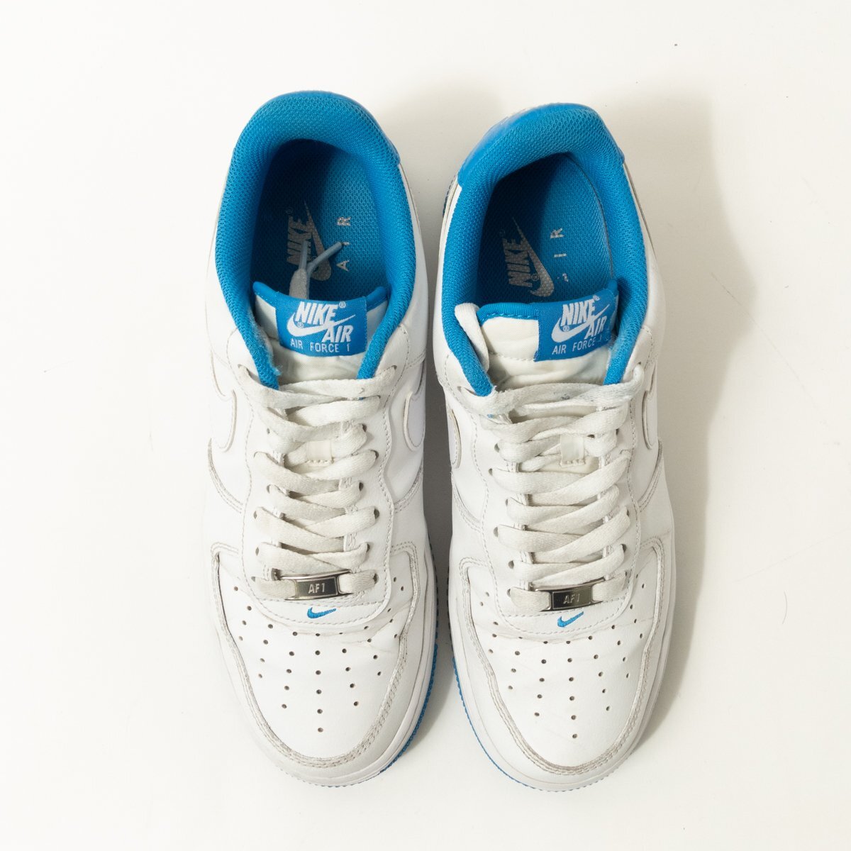 【1円スタート】NIKE AIR FORCE 1 DR9867 101 ナイキ エア フォース ワン WHITE-LT PHOTO BLUE メンズ 27.5cm US9.5 ホワイト 白 ブルー 青_画像2