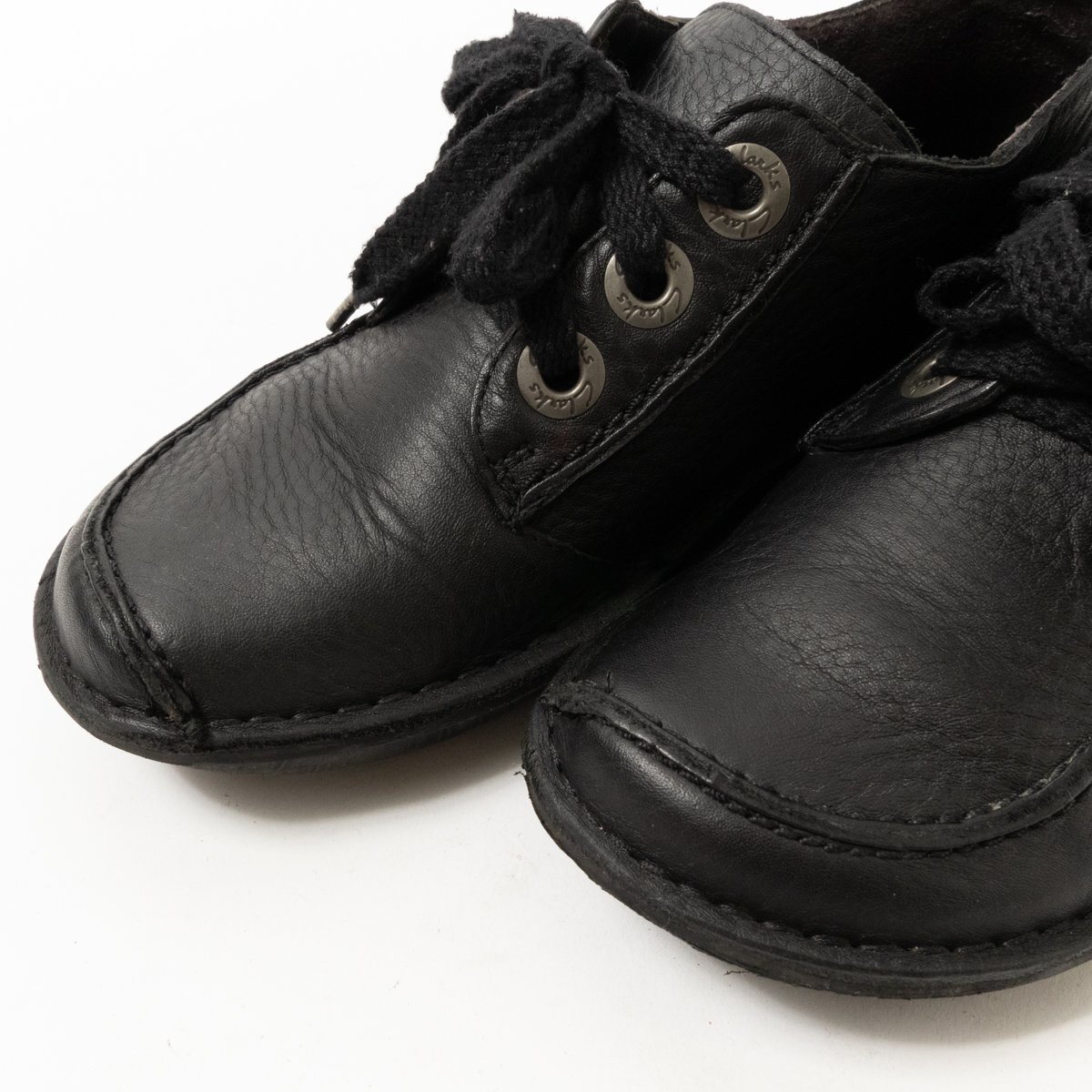 Clarks クラークス Funny Dream ファニードリーム レースアップシューズ フラットヒール 4UKサイズ 23.0cm相当 本革 Black 婦人 靴の画像8