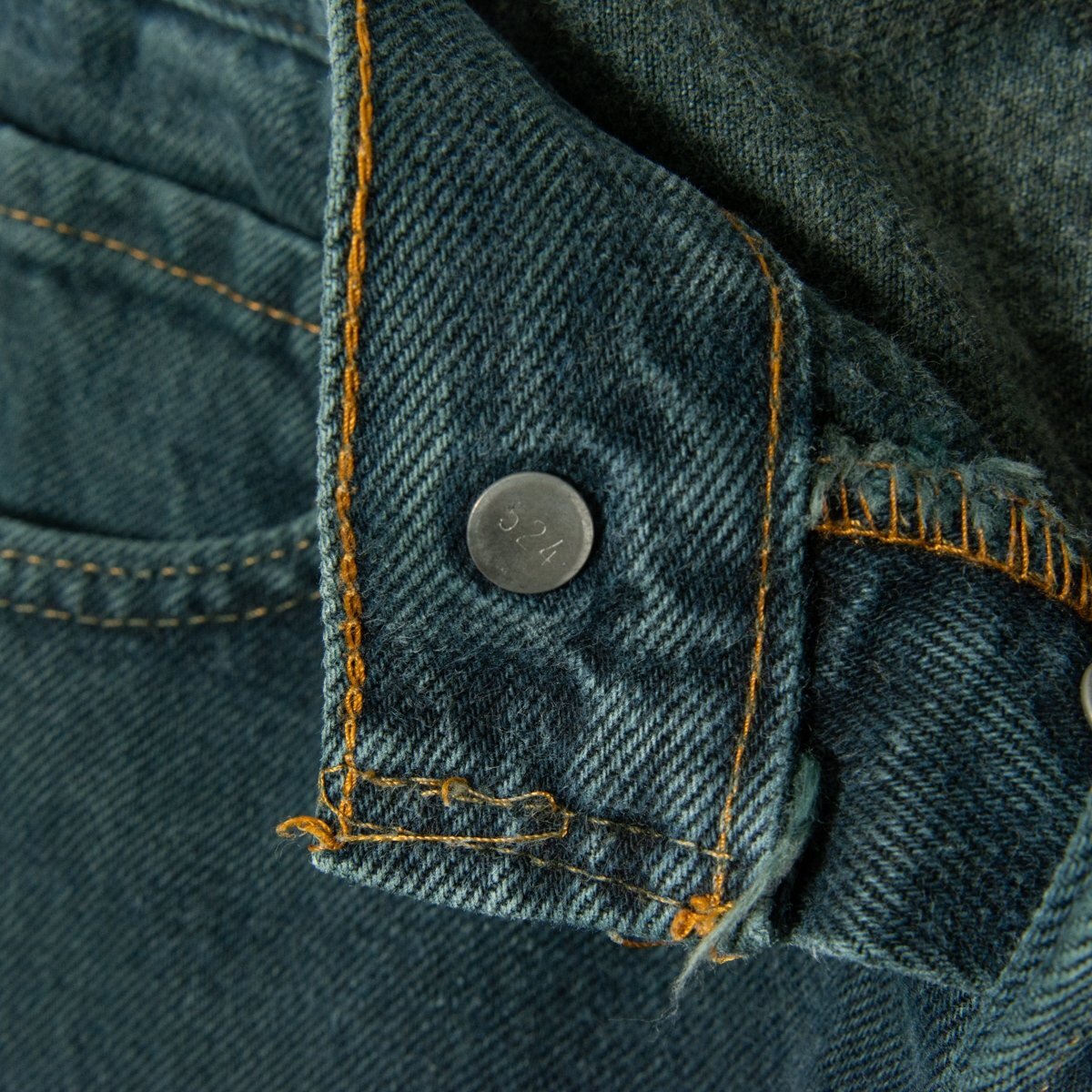 [1 иен старт ]Levi\'s Levi's 501 товар окраска Denim брюки джинсы кнопка fly cell biji5 карман American Casual синий голубой 29 USA производства 