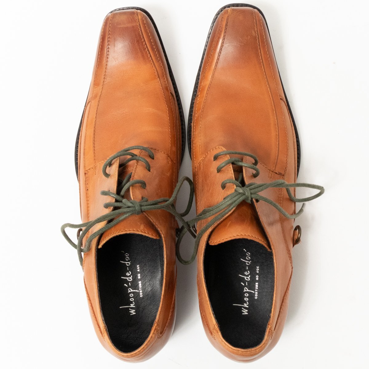 [1 jpy start ]whoop-de-doo hoop tidu swirl mocha shoes dress shoes business shoes Camel 26cm leather men's shoes 