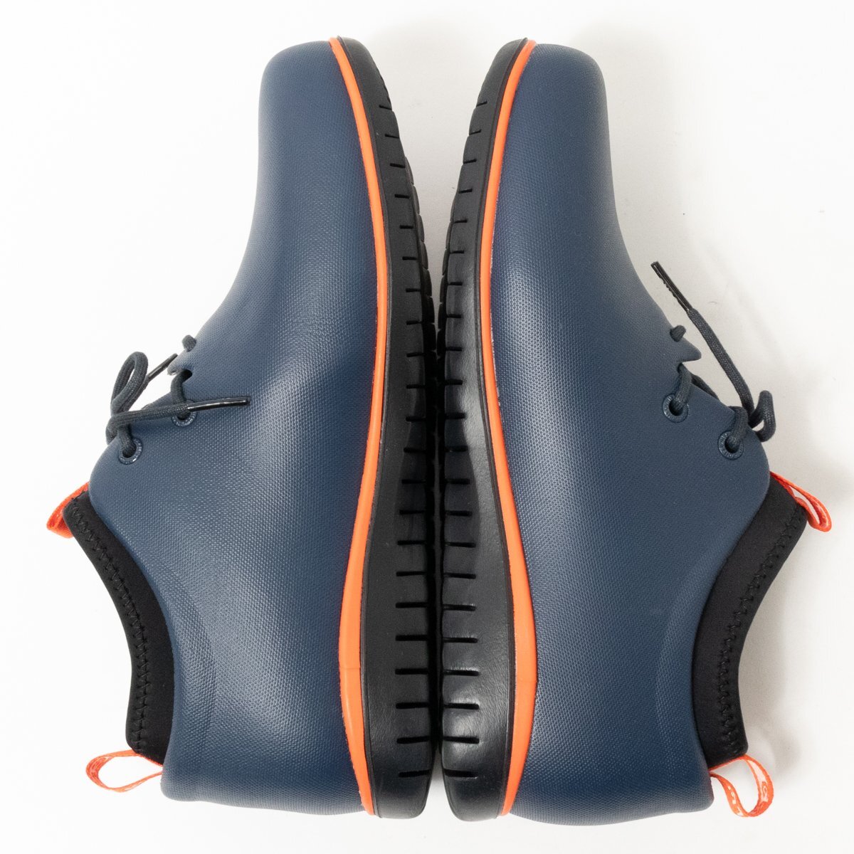 [1 jpy start ] superior article CCILU Chill rain shoes waterproof sneakers waterproof navy navy blue orange 26.5cm men's light weight casual men's 