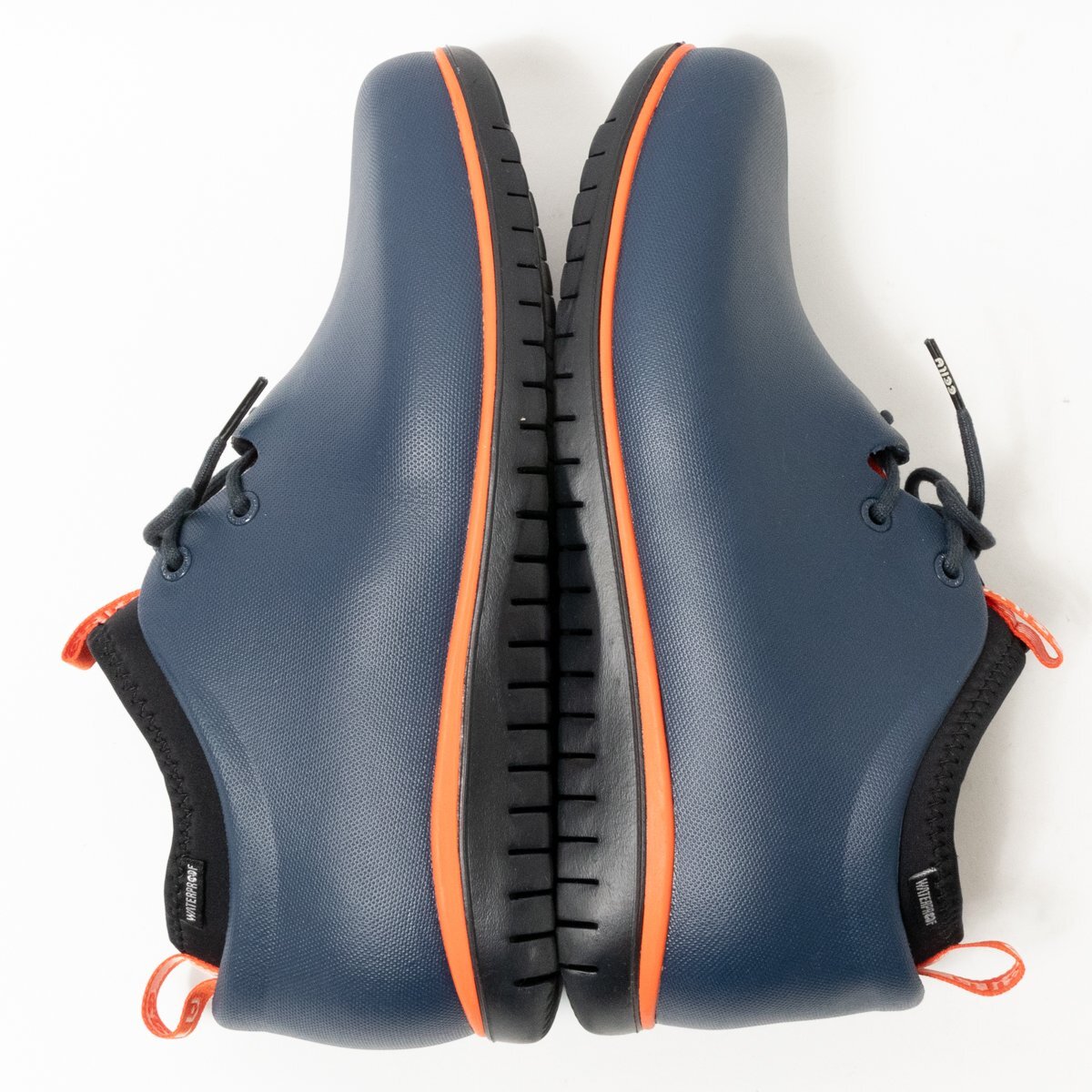 [1 jpy start ] superior article CCILU Chill rain shoes waterproof sneakers waterproof navy navy blue orange 26.5cm men's light weight casual men's 