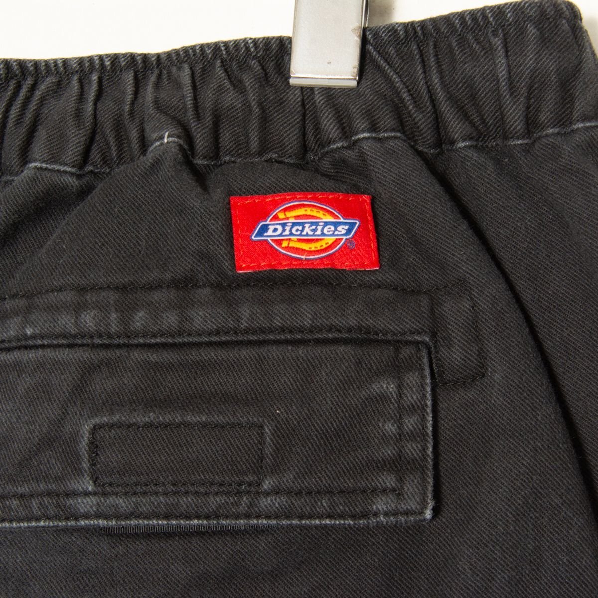 Dickies ディッキーズ サイズ34 カーゴパンツ ボトムス コットン混 ウエストゴム 黒/ブラック メンズ カジュアル 無地 ワーク ミリタリー_画像7